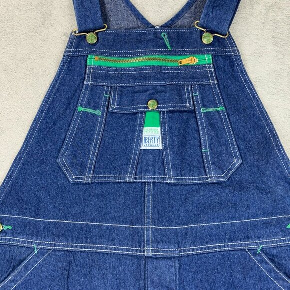 Vintage 90s Liberty Bib Denim Carpenter Overalls Mens Painter Workwear Utility - Picture 3 of 10